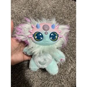Magic Mixies Pink Teal Plastic Face Stuffed Furry Plush Toy Gift 6" Tall